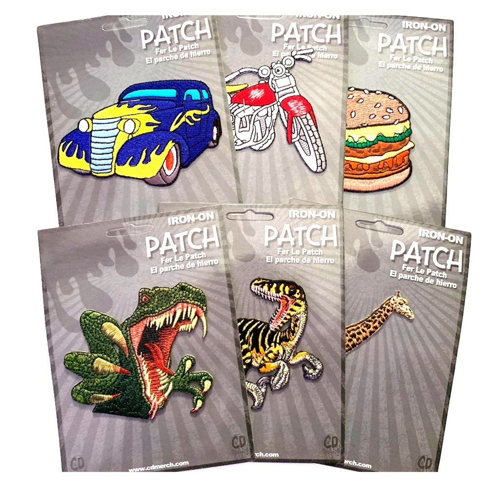 Set of 6 Iron-On Patches